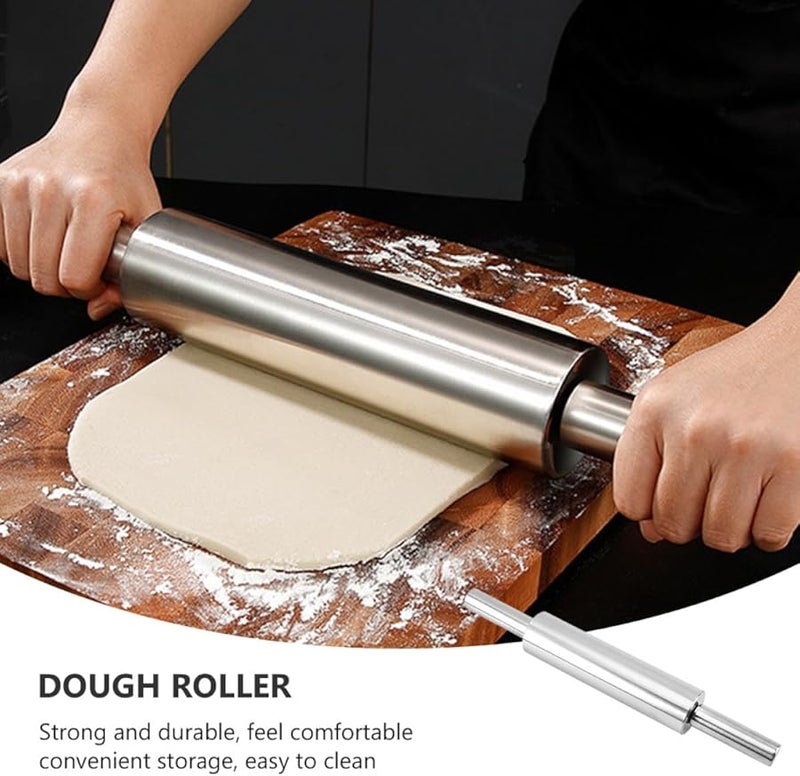 Stainless Steel Rolling Pin for Baking Bread Pizza Pastry Dough Roller Professional Kitchen Tool - Image 3